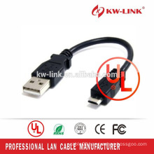High Speed Black Color Micro USB2.0 Data Cable For Computer or Phones